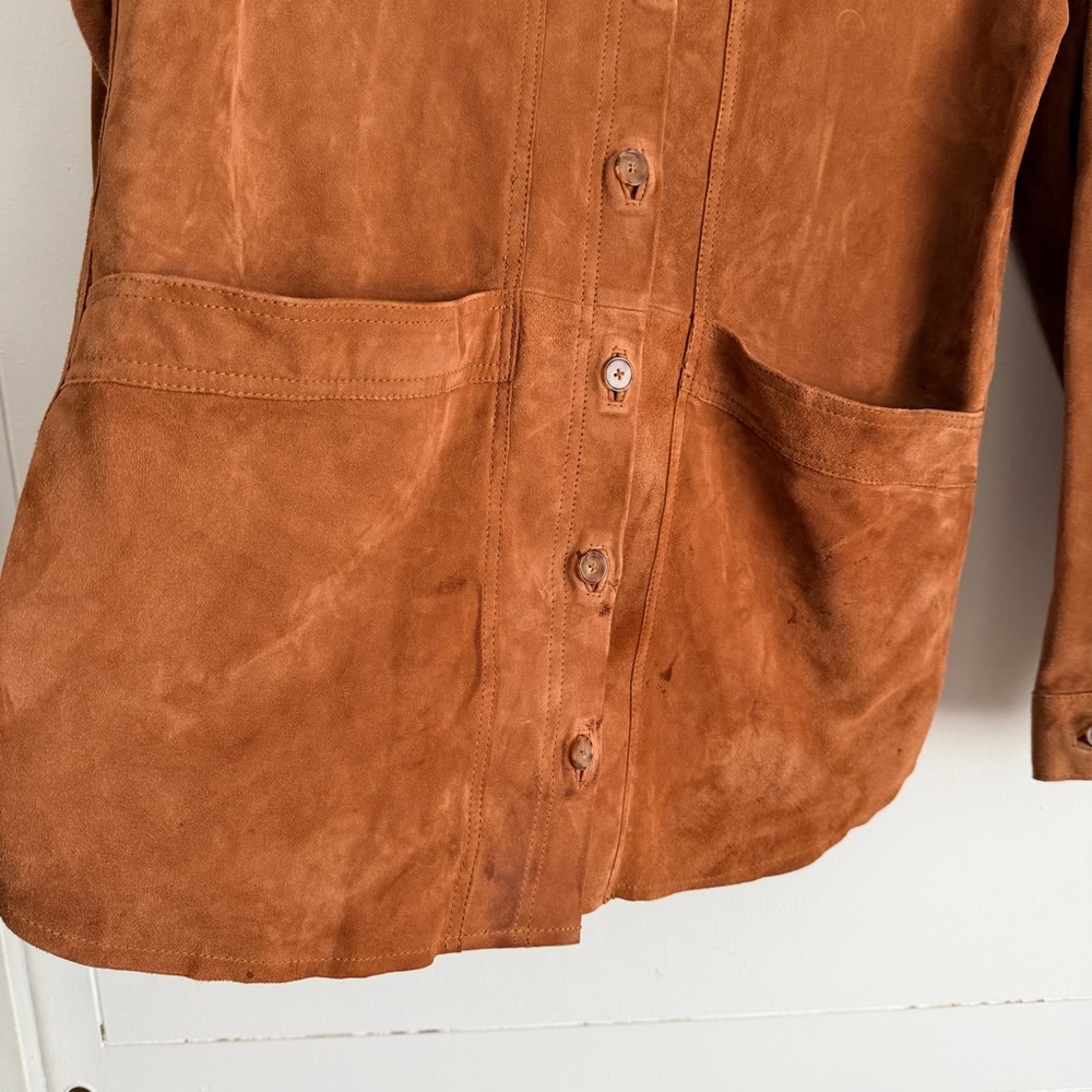 Sezane Will Jacket - Camel Suede - image 3